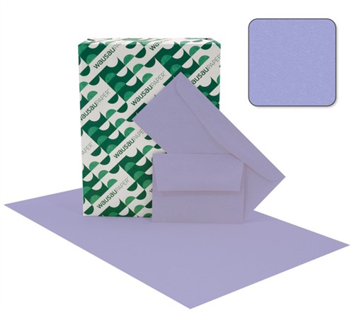 Wausau® Royal Sundance Fiber Periwinkle Violet Paper 8.5x11 80 lb. Cover Smooth Fiber 30% Recycled 250 Sheets per Ream
